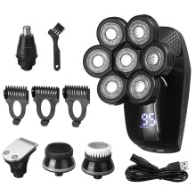 7D Rasoio electric Floating Head Display LED Impermeabile IPX6 Rasoio electric wireless Ricaricabile Macchina per Capelli Autonoma