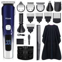 Hizek 11 in 1 wasserdichter professioneller Haarschneider für Männer elektrischer Haarschneider Bart Körperhaarschneider Nasenhaarschneider Set
