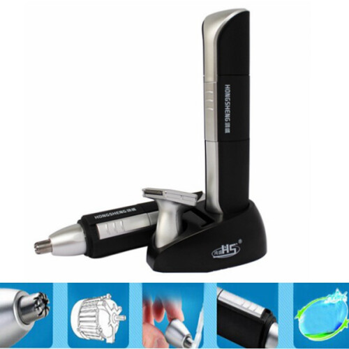 HS-3036 Impermeabile 2 In 1 Luce LED Tagliacapelli per Mustacchi Naso e Orecchie 1