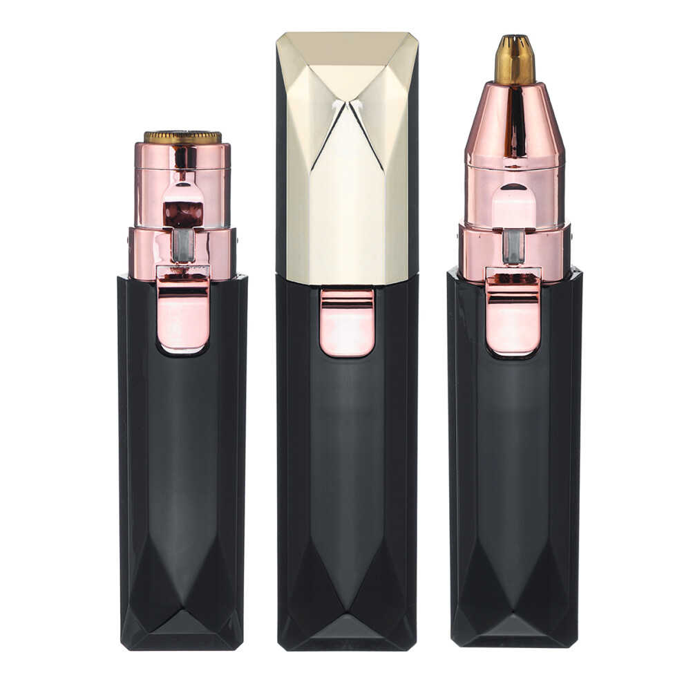 2 in 1 Painless Hair Remover LED Face Body Leg Arm Hair Epilator Facial Eyebrow Trimmer Shavers