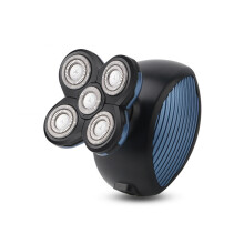 2 IN 1 Rasoio electric Rotante a 5 Testine portable Ricaricabile Rasoio per Testa Calva Rifinitore per Barba