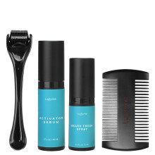4 stuks Geüpgradede Mannen Baardgroei Kit Baardroller Desinfecterend Activator Serum Kam