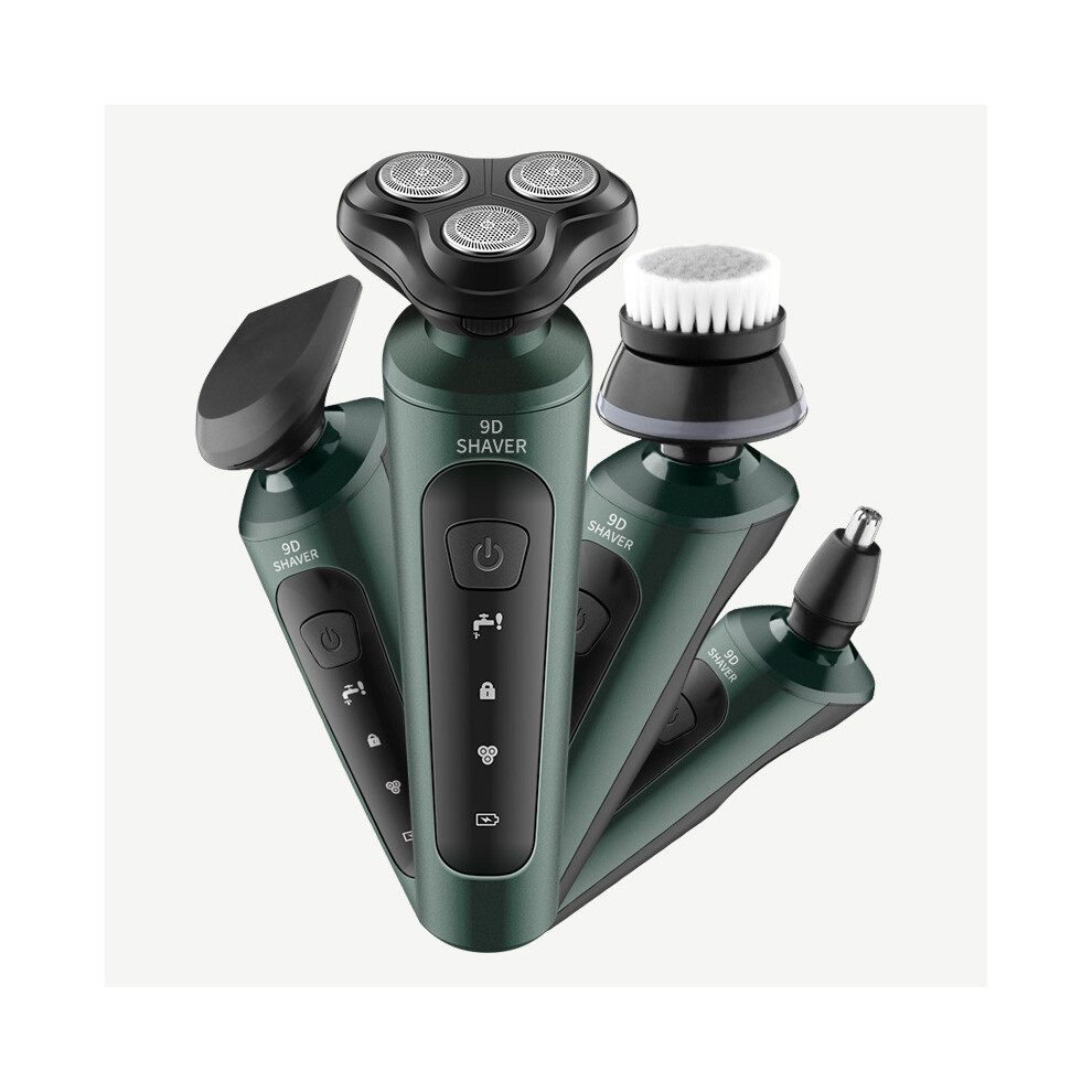 Multifunctional 9D Electric Shaver Washable 3 Blades Rotating Razor USB Rechargeable Beard Trimmer Shaving Machine for Men