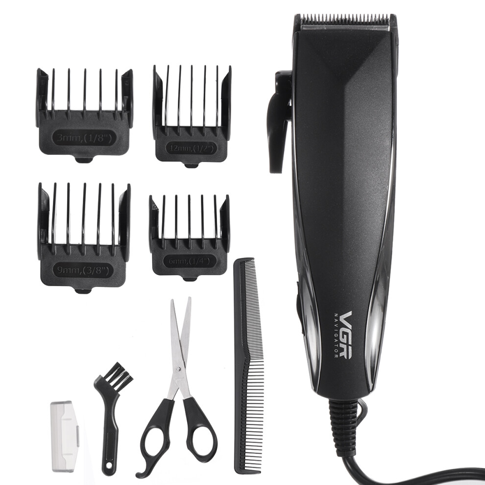 Mens Electric Hair Clipper Beard Trimmer Shaver Nose Haircut Grooming w/ 4 Limit Combs