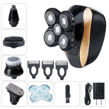 5 in 1 5D wiederaufladbarer Glatzenschneider Rasierer kabelloser Haarschneider Trimmer Pflegekit Haarschneidemaschine