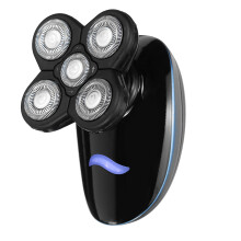 Rasoio electric cordless da uomo ricaricabile USB Rotary 5D per testa calva e tagliacapelli