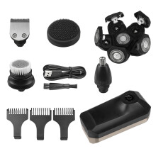 5 In 1 Rasoio electric wireless Ricaricabile per Uomini Rasoio Wet Dry Rasoio Rotativo Impermeabile IPX7
