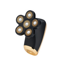 6 In 1 Rasoio electric Sei Testine Flottanti Rasoio per Testa Calva Kit di Cura IPX6 Impermeabile