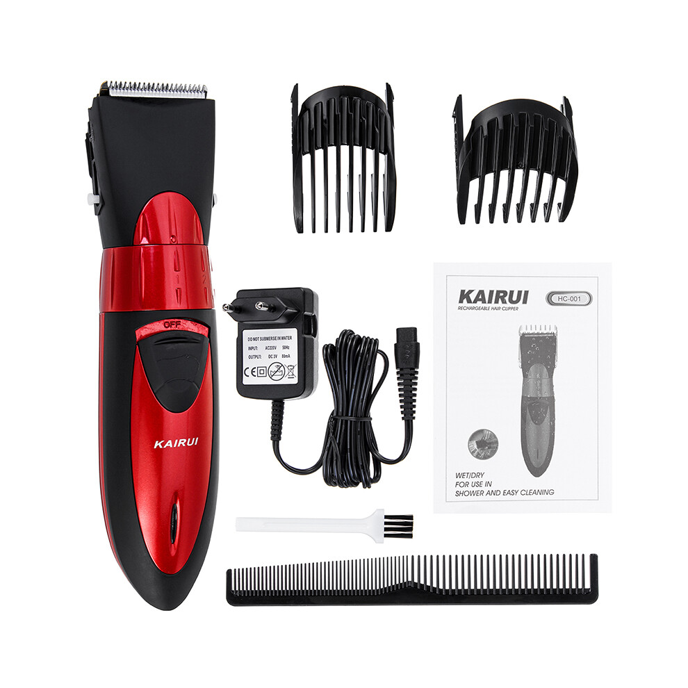 5 Gears Men Rechargeable Electric Hair Clipper Trimmer Haircut Machine Barber Shaver W/ 2 Limit Comb