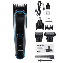 KM-690 5 In 1 Set Professionale Completo Multi-funzione Rasoio per Capelli Rasoio Calvo Rasoio per Naso Rasoio per Lettere