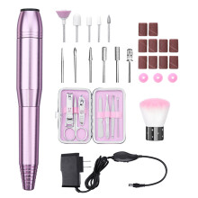 NASUM Snelheidsverstelbare Elektrische Nagelboormachine Draagbare Manicure Set Nagelslijpkoppen Boorbits Kit
