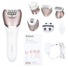 Kemei KM-8001 5 IN 1 Epilatore electric per Donne Rasoio Strumento per Rimuovere i Capelli Kit Massaggiatore