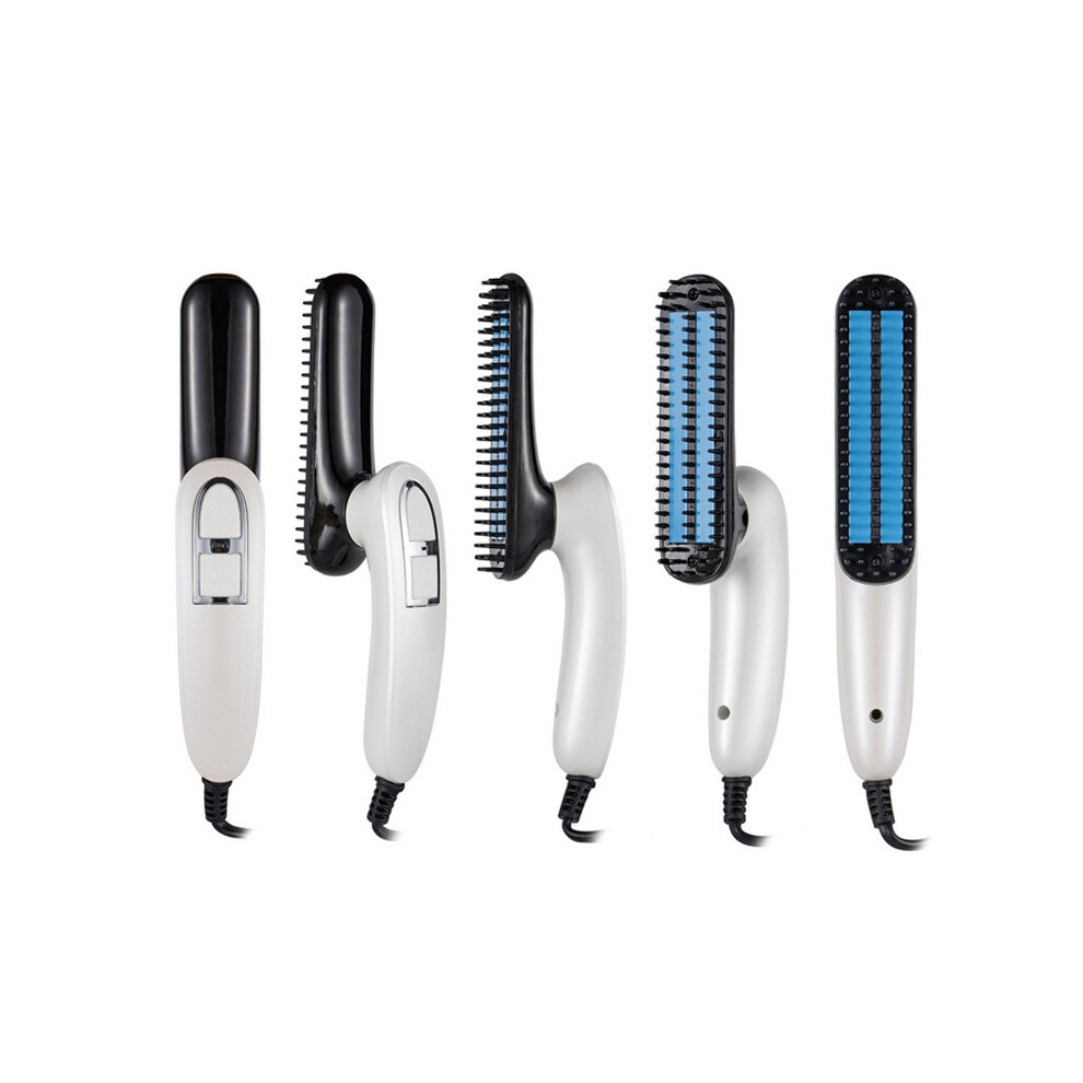 Unisex Men's Quick Beard Straightener Multifunctional Hair Comb Curling Curler Show Cap