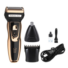 3 In 1 Rasoio electric Ricaricabile Kit di Cura per Uomini Rasoio electric Tagliacapelli per Barba Tagliacapelli a Ricircolo Rasoio per Naso