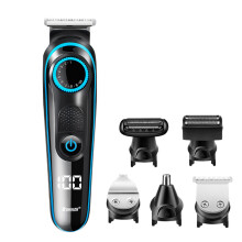 110 V-240 V USB wiederaufladbarer Haarschneider Multifunktionaler Haarschneider Elektrischer Rasierer Rasierer 10-Gang einstellbarer Begrenzungsauf