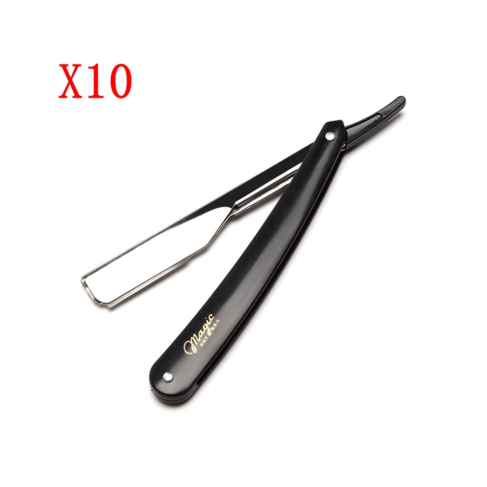10pcs Old Fashion Beard Shaving Hair Barber Straight Razor Eyebrow Trimmer Blade Shaver