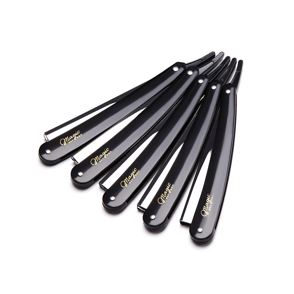 5pcs Old Fashion Beard Shaving Hair Barber Straight Razor Eyebrow Trimmer Blade Shaver