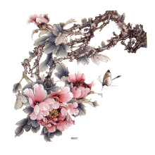 Große abnehmbare Aufkleber Körperkunst temporäre Tattoo - Aufkleber wasserdicht Blumenbaum