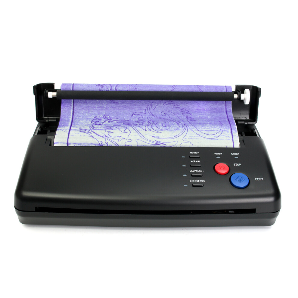Black 100-240V Tattoo Thermal Stencil Maker Copier Transfer Printer Flash Tattootransfer Copier Machine
