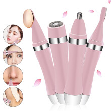 Rasoio electric wireless per Donna Kit 4 in 1 Rasoio per Viso e Corpo Rasoio per Sopracciglia Tagliacapelli per Orecchie e Naso
