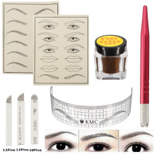 Microblading Trucco Permanente 3D Kit di Penne per Tatuaggio delle Sopracciglia con Pigmento e Ago