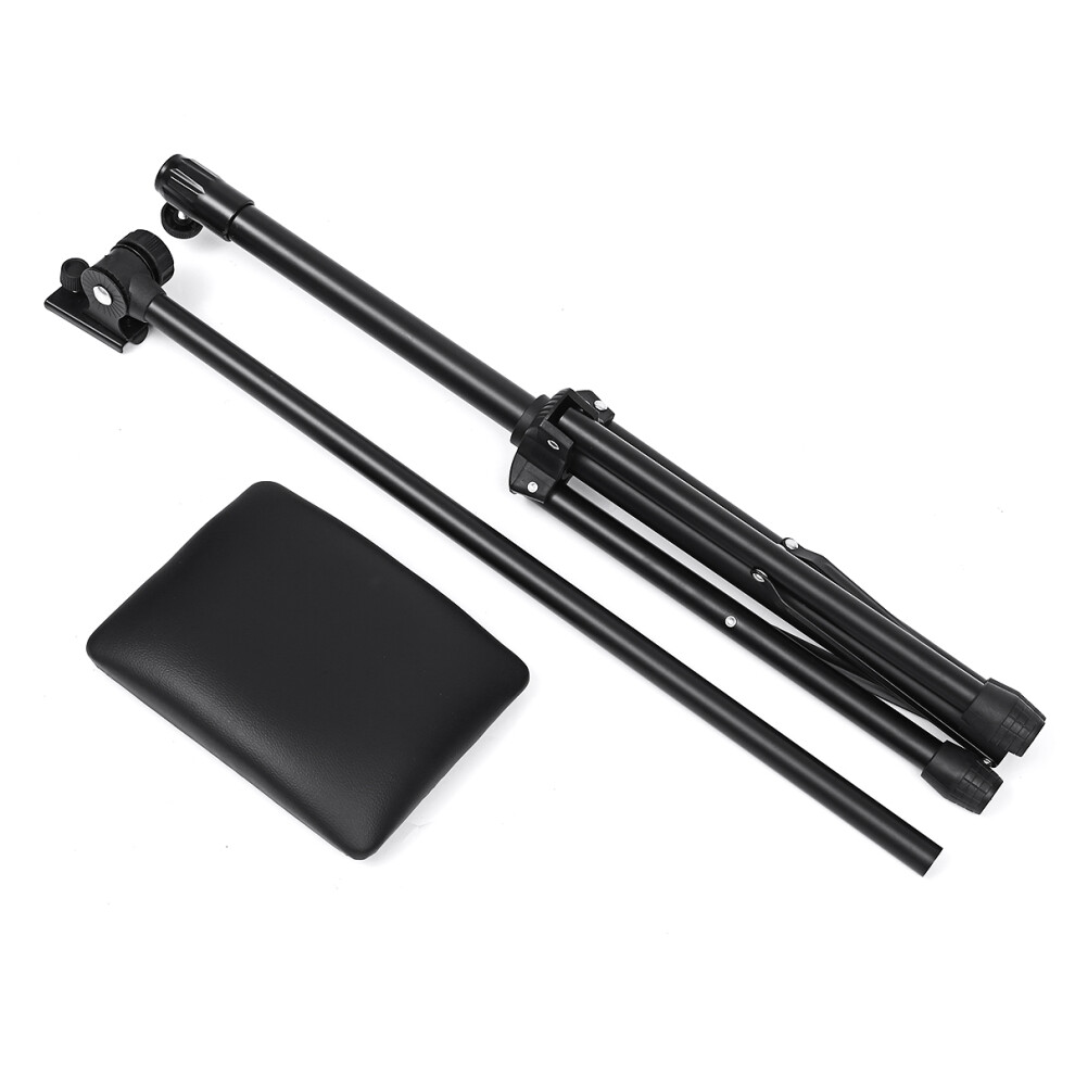 Black Adjustable Tattoo Armrest Pad Tripod Stand Tools Nail Footrest Stand Pedicure Manicure Salon Spa Steel Equipment
