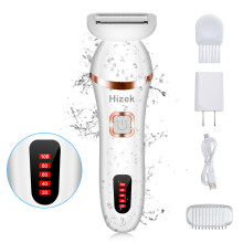 Hizek Lady Rasoio electric USB Display LED Rimozione Peli Indolore Wet & Dry per Tutto il Corpo