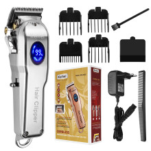110–240 V Kemei Professioneller LED Man Elektrischer Haarschneider Kabelloser Wiederaufladbarer Haarschneider