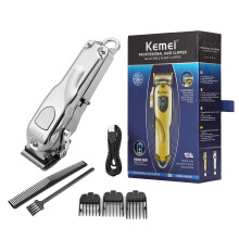 KM-2010 LCD-Display Haarschneider USB wiederaufladbar Kohlenstoffstahl verstellbarer Schneidkopf elektrischer Trimmer Haarschnittmaschine