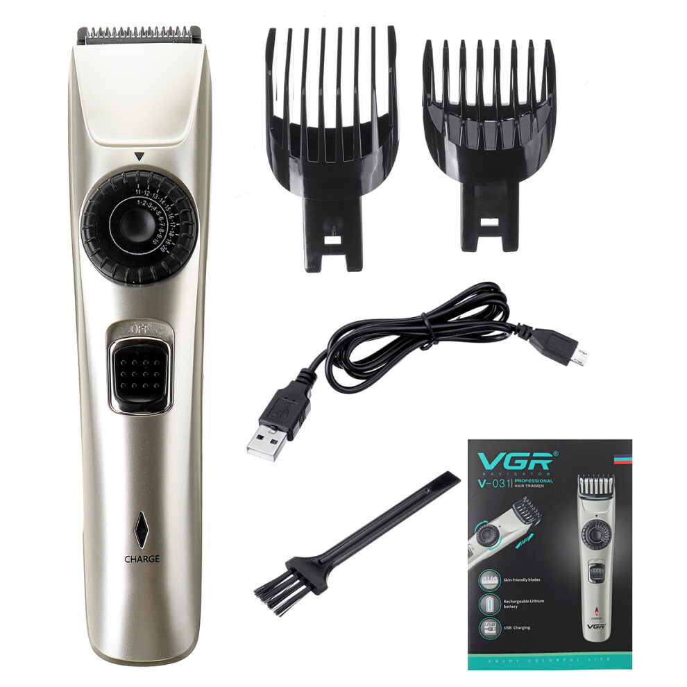 Professional USB Rechargable Cordless Hair Trimmer Men Boy Baldheaded Hair Clipper