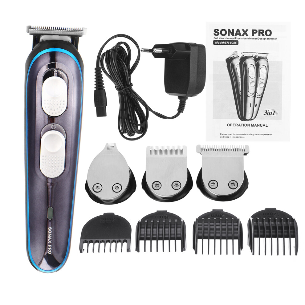 Rechargeable Electric Hair Clipper Beard Trimmer Shaver Razor Barber Cutting Haircut Machine W/ 4 Limit Combs