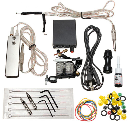 Complete Tattoo Machines Voeding Pistool Kleur Inkt Kit Set