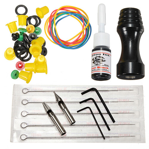 Complete Tattoo Machines Voeding Pistool Kleur Inkt Kit Set 2