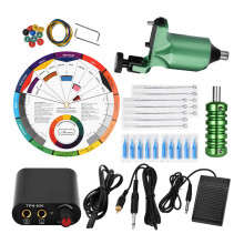 49 Pezzi kit completo per tatuaggi macchina per tatuaggi rotativa professionale alimentatore per tatuaggi