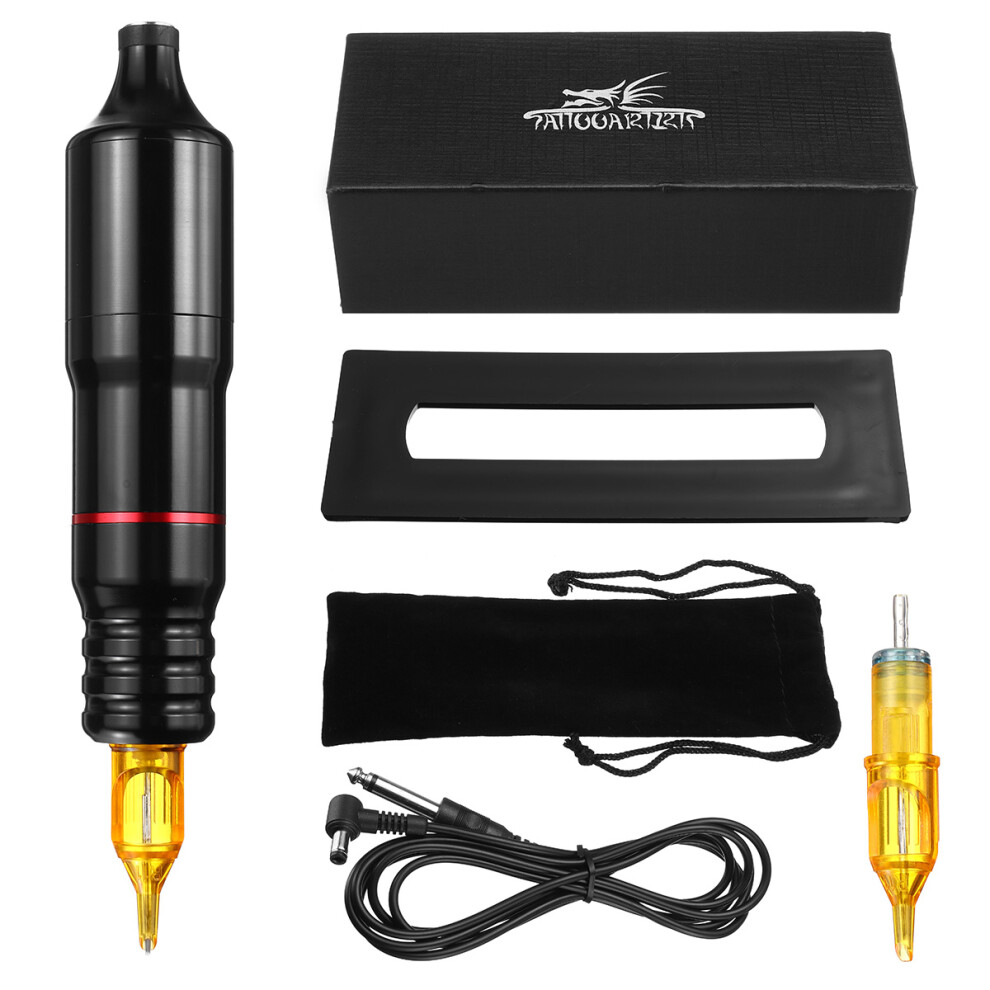 Red/Silver Professional Tattoo Pen Makeup 10000Rpm Rotary Low Noise Machine Tattoos Kit