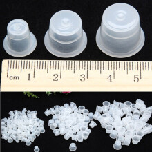 100 Pezzi di tazze di inchiostro per tatuaggi in plastic con coperchi e supporti 3 size