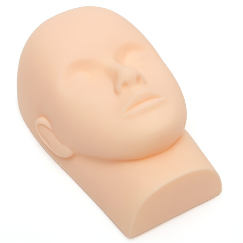 Silicone Mannequin Flat Head Makeup Practice Eyelash Lashes Extension Model 1