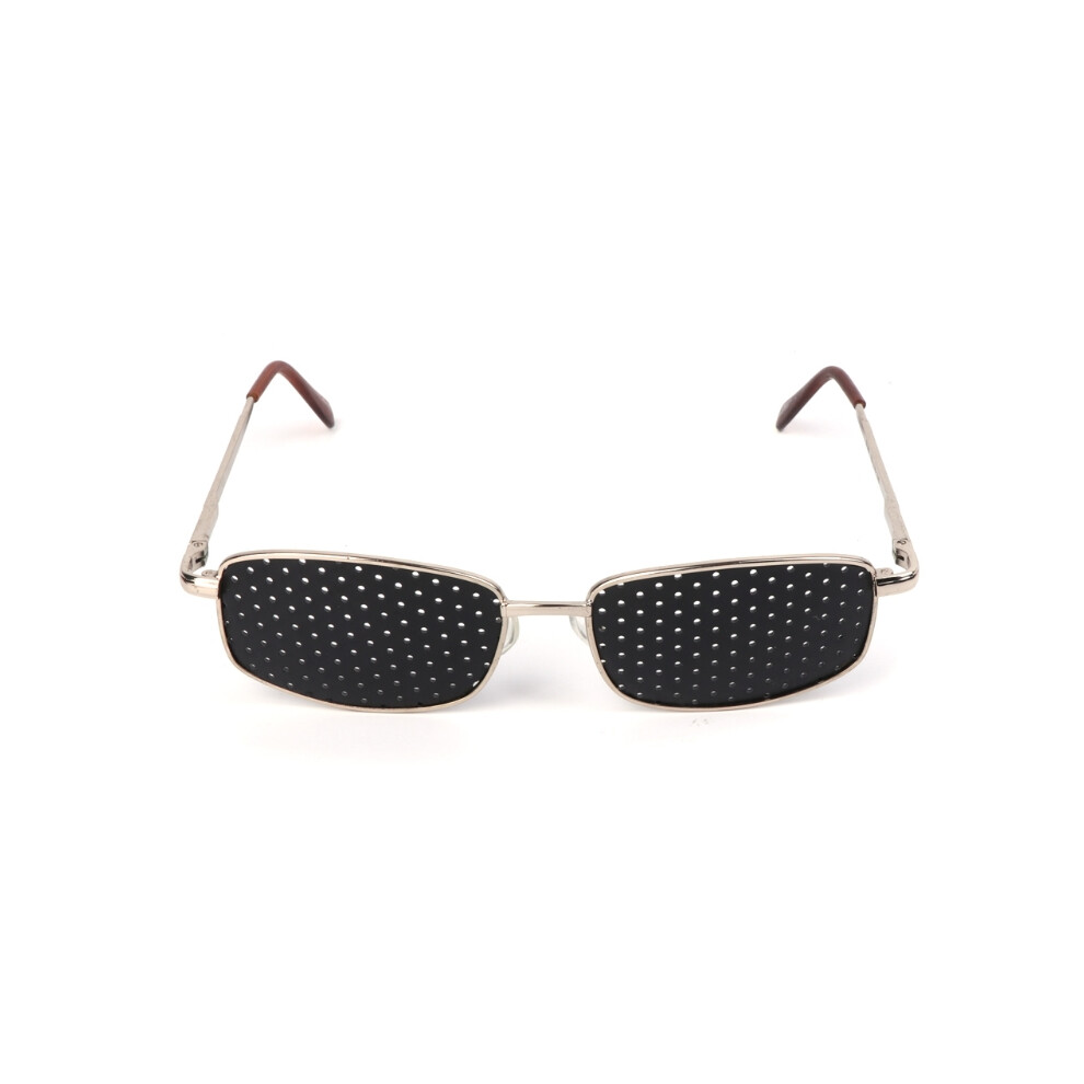 Metal Frame Pinhole Glasses Eyewear Eyesight Vision Improve Training Reading Glasses