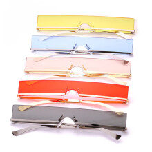 KCASA Metalen Zonnebril Heren Dames Snoepkleur Retro Vierkante Zonnebril Anti - UVA Anti - UVB
