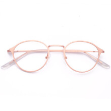 CASS BOJUERetro Letteratura Metallo Spettacolo Occhiali Montatura Specchio Piatto Circolare Leggero Lente Cerchio