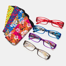 Occhiali da lettura retro quadrati multicolore unisex per donne e uomini