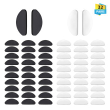 CHARMINER 32 paia di morbidi cuscinetti per il naso per occhiali adesivi sottili per occhiali cuscinetti per il naso in silicone morbido antisc