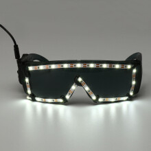Occhiali LED bianchi illuminati occhiali da sole occhiali da festa decorazione per nightclub
