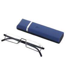 Supporto per occhiali a mezza montatura portable durevole leggero in resina occhiali da lettura blue anti luce blue.