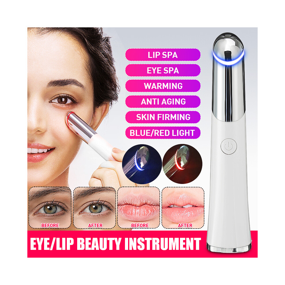 Electric Vibration Thermal Eye Face Massager Lip Beauty Instrument Anti-Ageing Lifting Skin Beauty Device