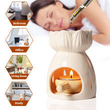 Bruciatore di olio white per candele tea light cera profumata diffusore di aromaterapia umidificatore scaldavivande per oli essenziali.