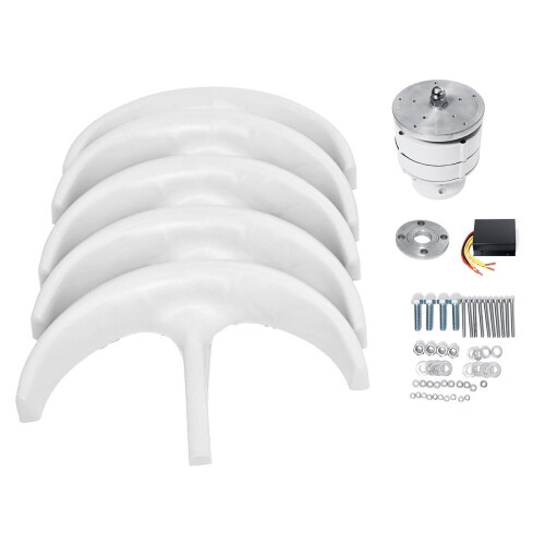 550W 12V/24V Generatore Eolico a 5 Pale con Controller di Carica 1