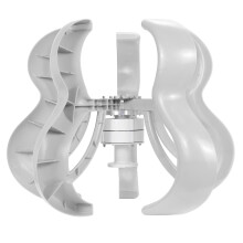 1400W DC 12/24V 5 Blades White Home Use Small Turbine Aluminum Alloy Die-casting Vertical Wind Generator with Charge Controller