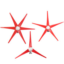 12V/24V 300W S3 Aluminum Shell 3/5/6 Blades Horizontal Axis Wind turbine Wind Generator Red