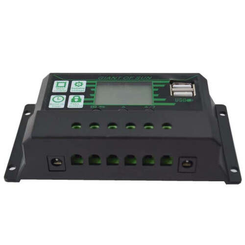 12V/24V 10A - 100A LCD Zonnecontroller Dubbele USB DC Poort Huidige Zonne - oplaadcontroller 2